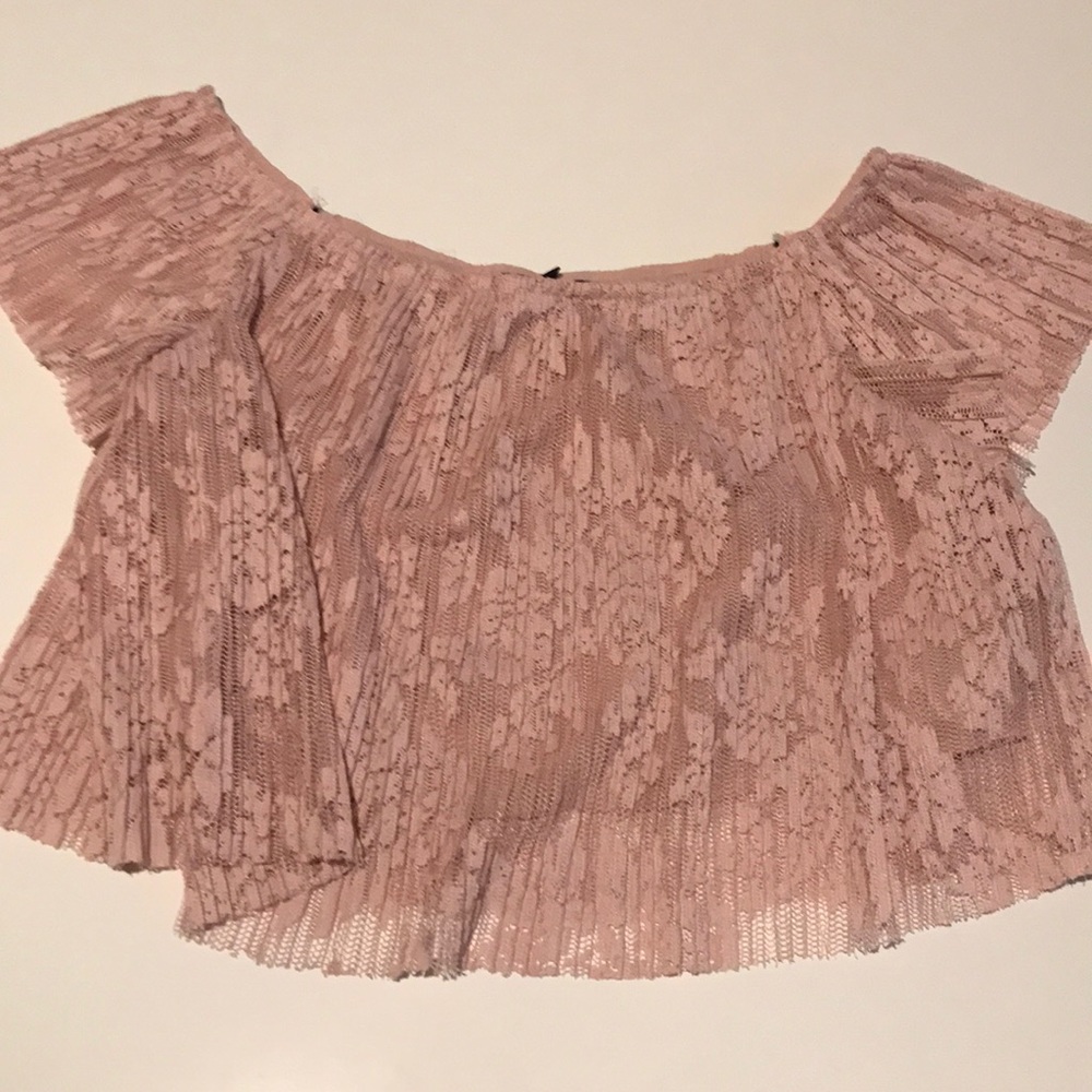 Forever 21 Pink Lace top Size M